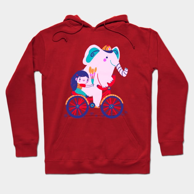 Happy bike ride Hoodie by Mjdaluz